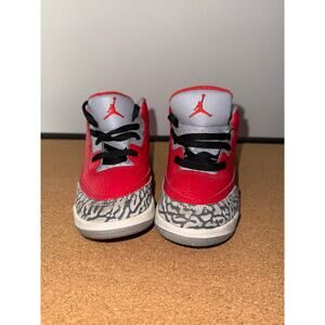 Nike Air Jordan 3 Retro Sneakers | Red Cement Toddler US 9C, UK 8.5, EUR 26